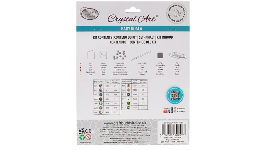 Craft Buddy - Crystal Art Diamond Painting Card Kit 