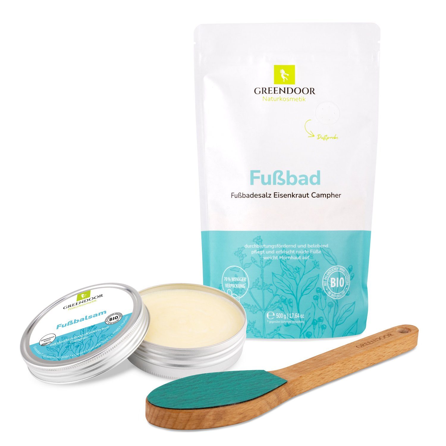 GREENDOOR Pflege-Geschenkset Fußpflege Set