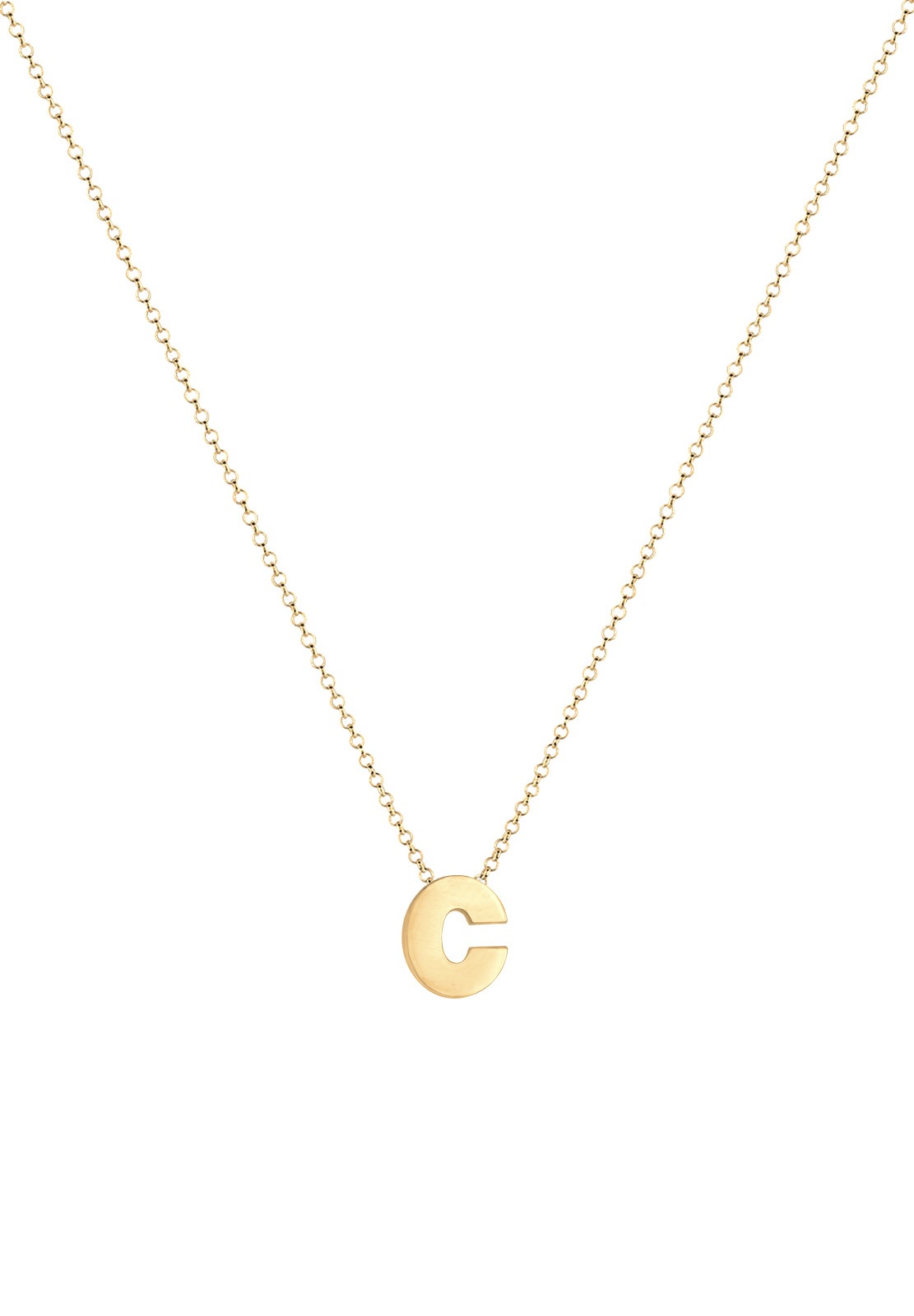 Elli Women's Initial Letter C Pendant - (925/1000) Silver