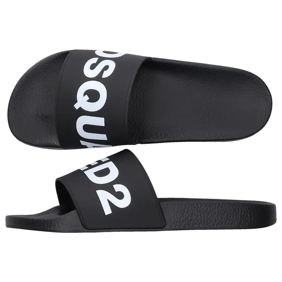 Dsquared2 - Badeschuhe LOGO Gummi - schwarz