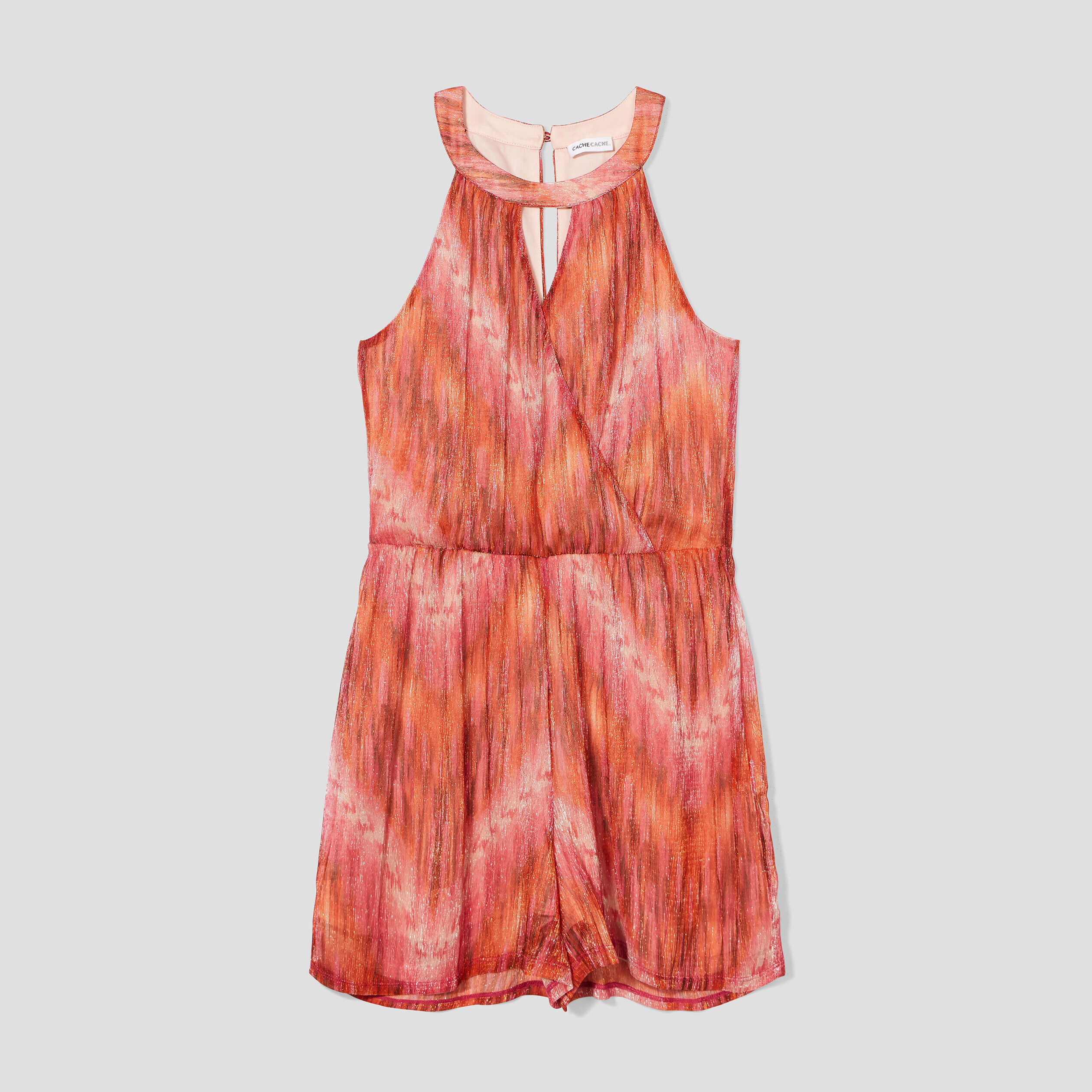 Combishort large effet croisé rose femme | Cache Cache