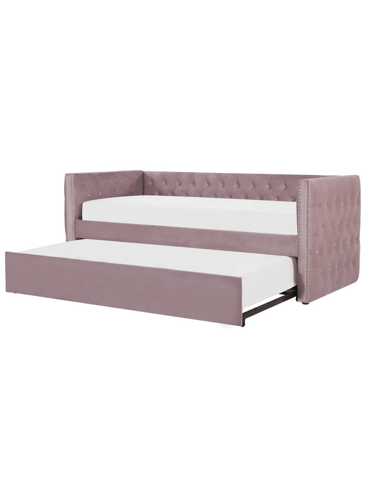 Beliani Tagesbett GASSIN in Rosa - (W) 100 x (H) 88 x (L) 231 cm günstig kaufen onesize