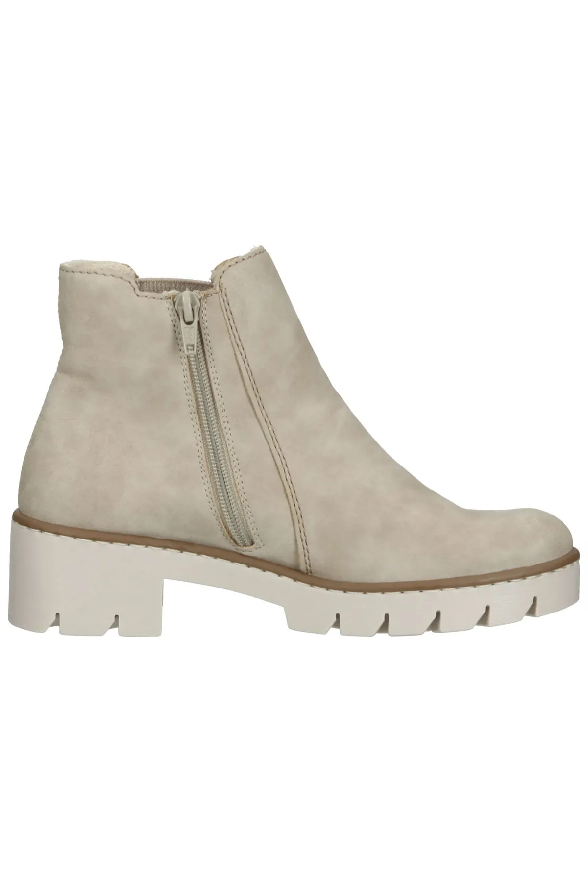 Rieker  Stiefelette - Beige - Flacher Absatz