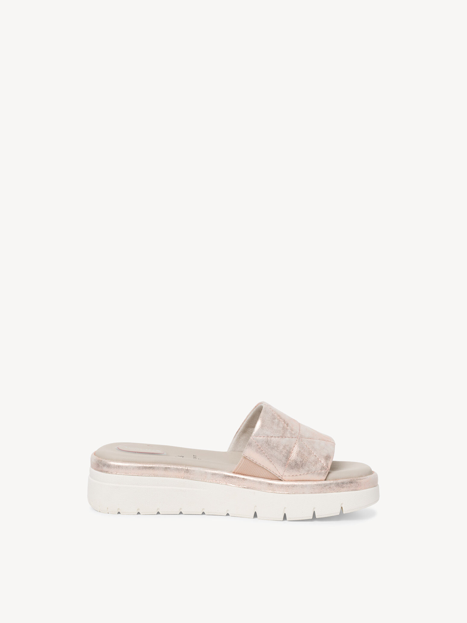 Mule en cuir - métallique