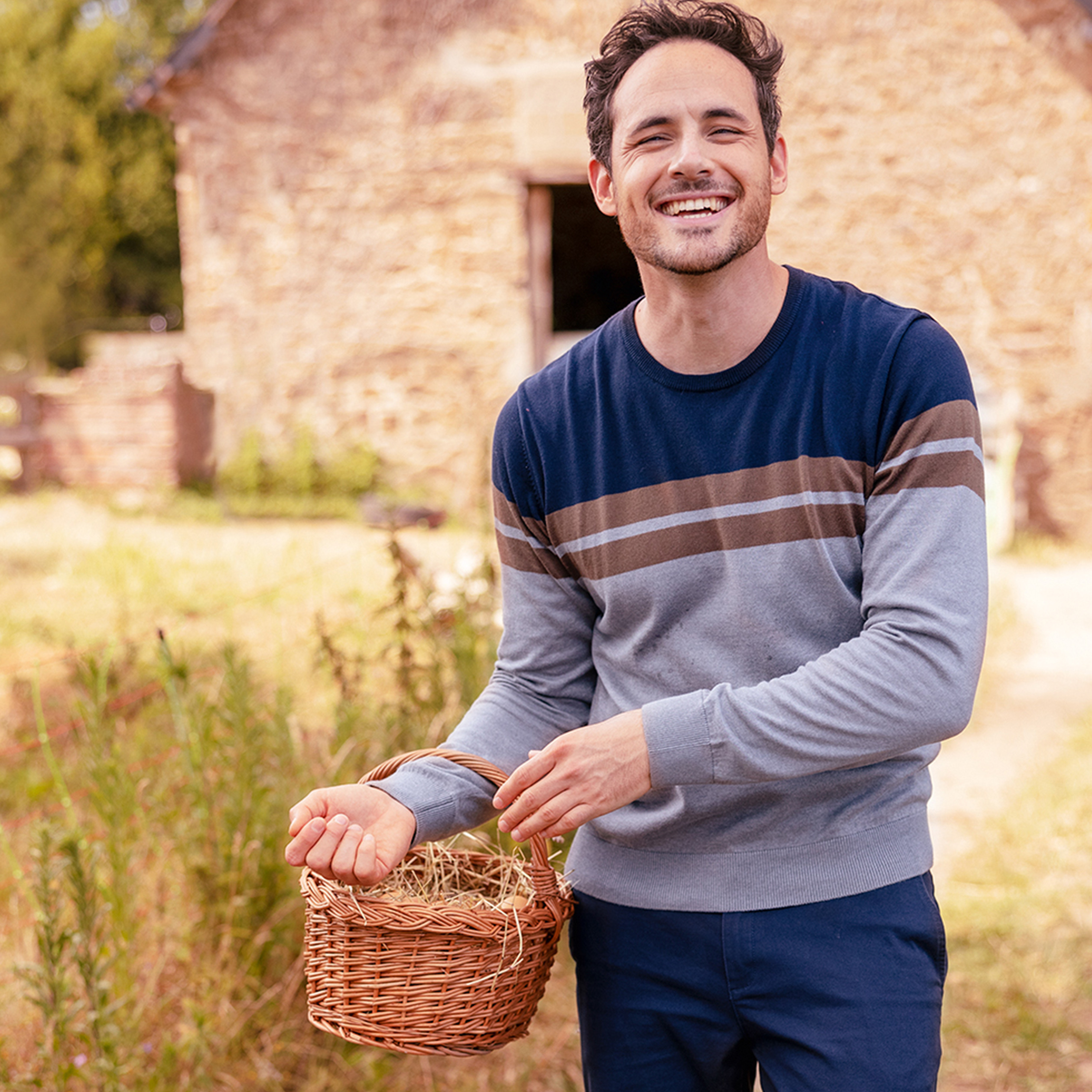 Pull manches longues gris homme | La Halle