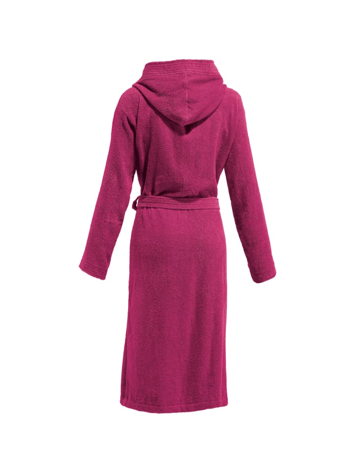 REDBEST Frottier Unisex-Bademantel mit Kapuze Chicago in fuchsia günstig kaufen