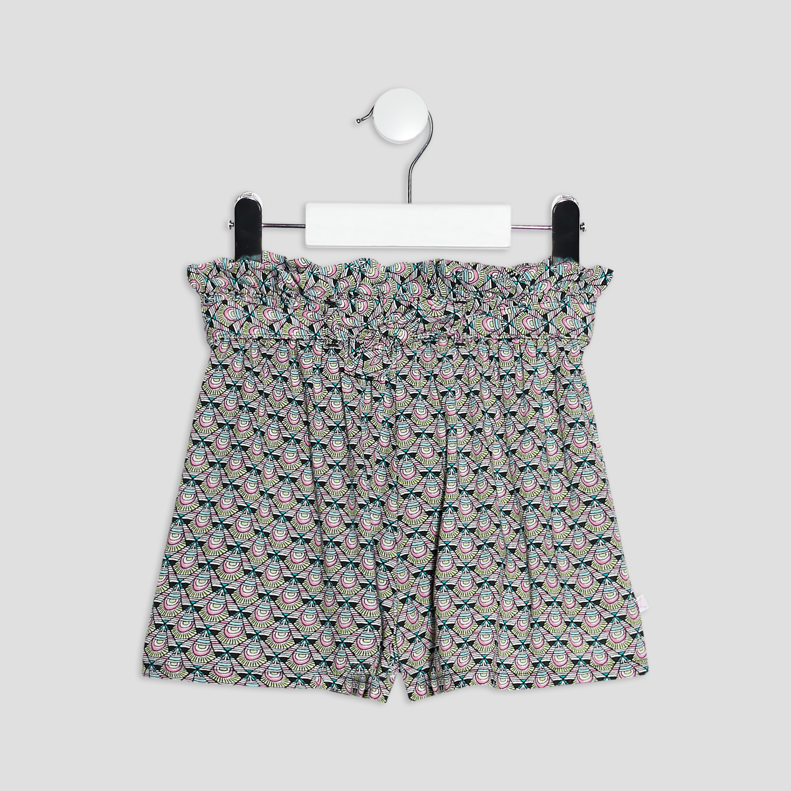 Short droit fluide ceinturé ecru fille | La Halle