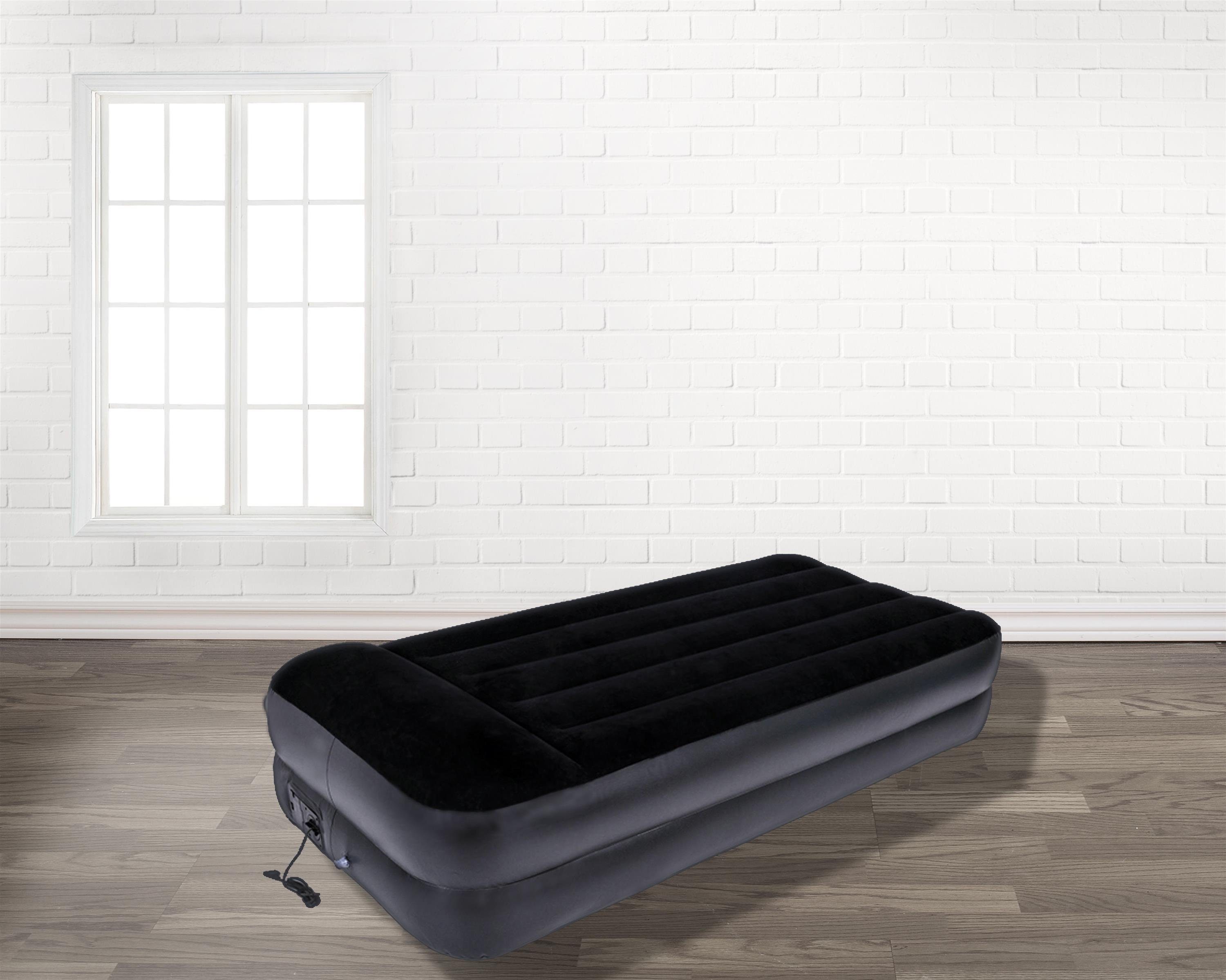 Avenli Luftbett Luftbett mit integrierter Elektropumpe 195 x 96 x 46 cm, (Luftmatratze für 1 Person), mit beflockter Oberfläche