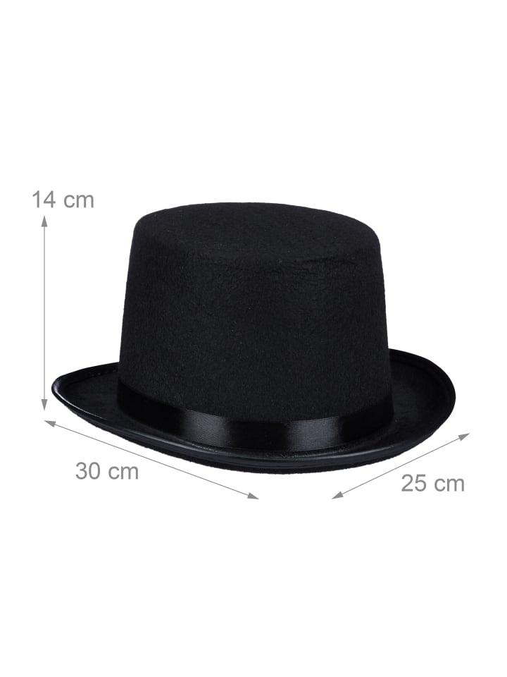 relaxdays Zylinderhut in Schwarz günstig kaufen onesize