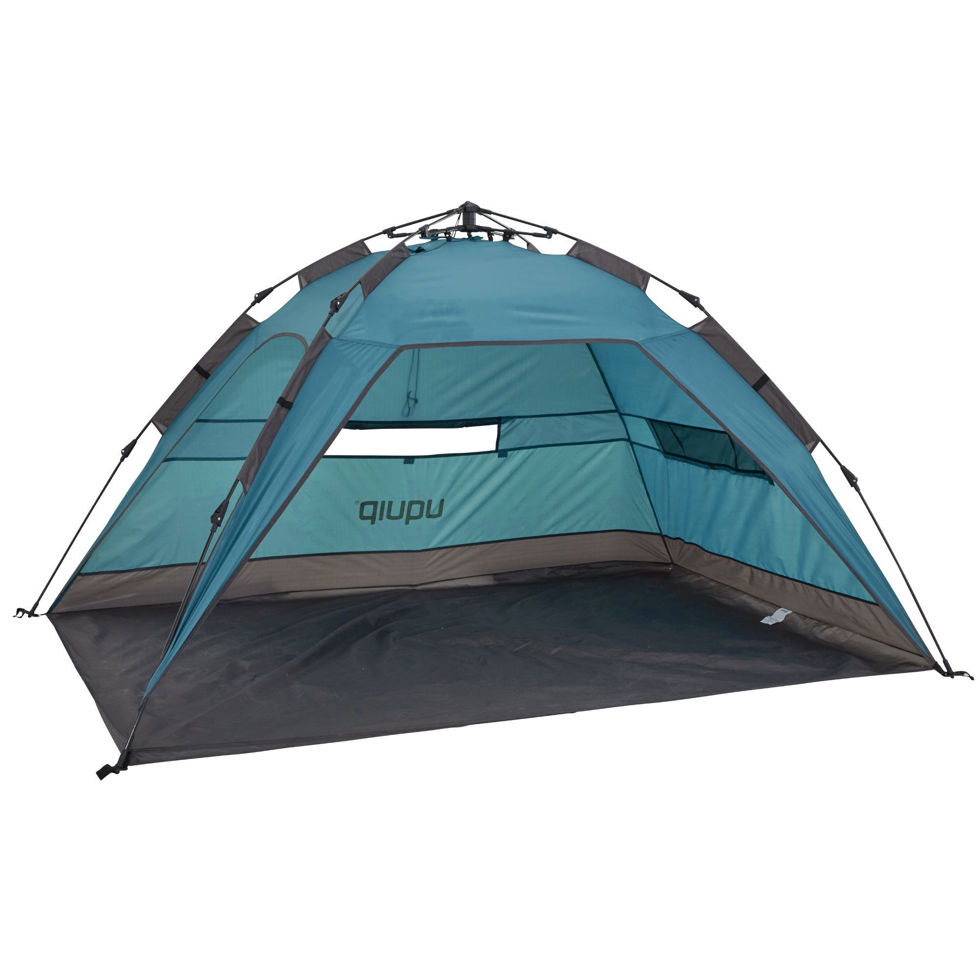 UQUIP Strandmuschel Buzzy Strandzelt XL mit UV Schutz 50+ Sonnenschutz, Windschutz, Blau, Personen: 3, einfaches Aufspannen durch Pop-Up System