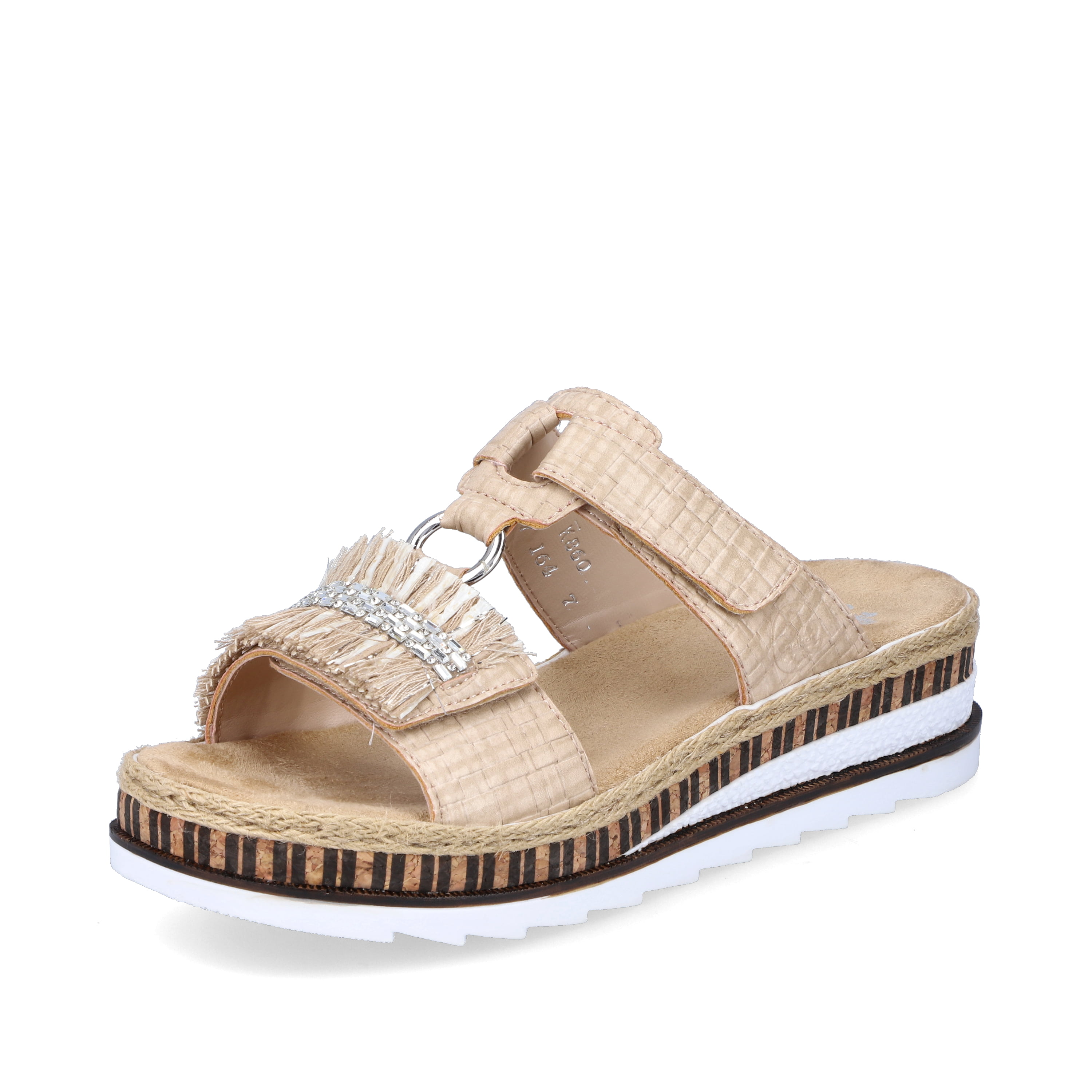 Rieker Damen Pantoletten cremebeige