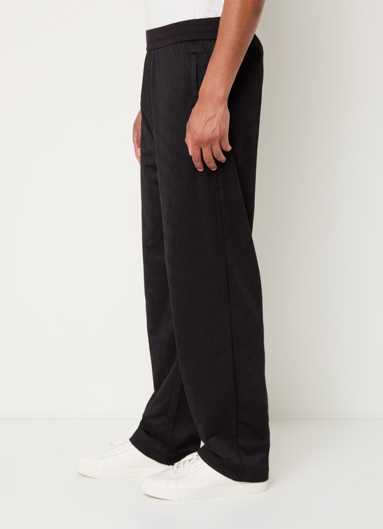 Pantaloni de trening cu imprimeu pe picior drept Armani Exchange