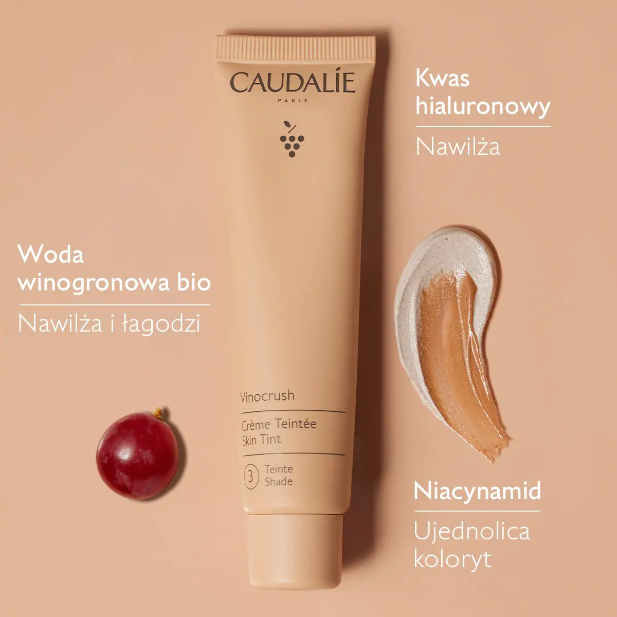 Caudalie Vinocrush kremasta boja za kosu, nijansa 3