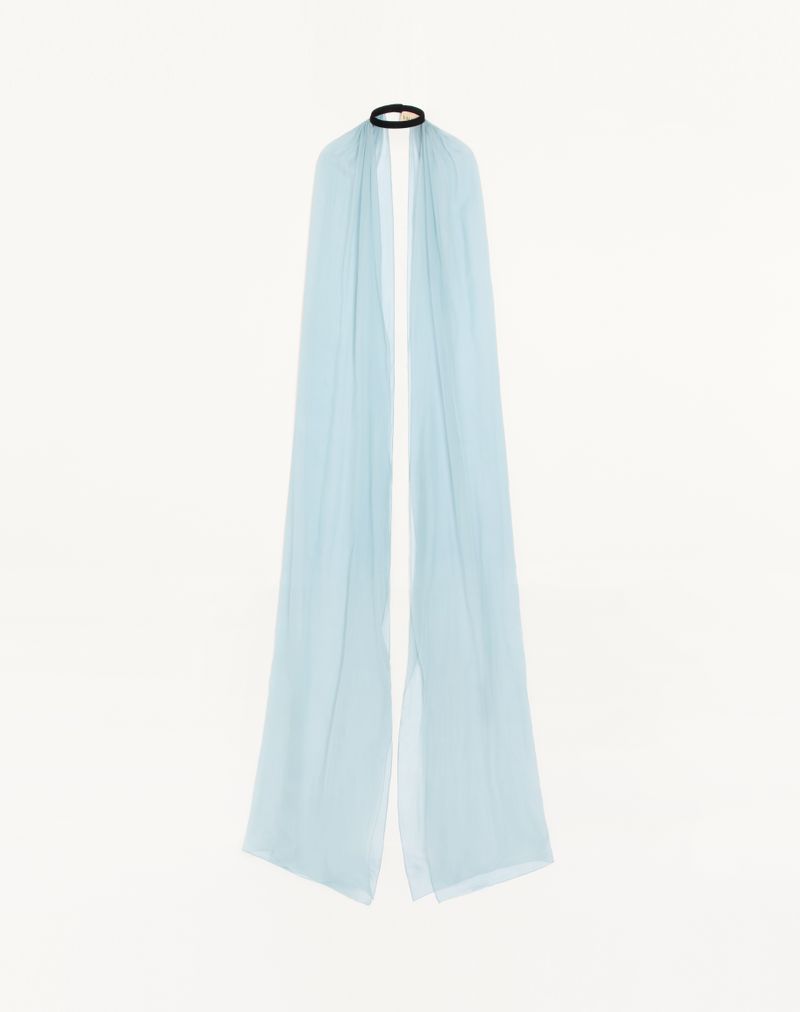 Capa longa de chiffon