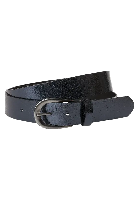 Street One Crushed Foil Leather Belt