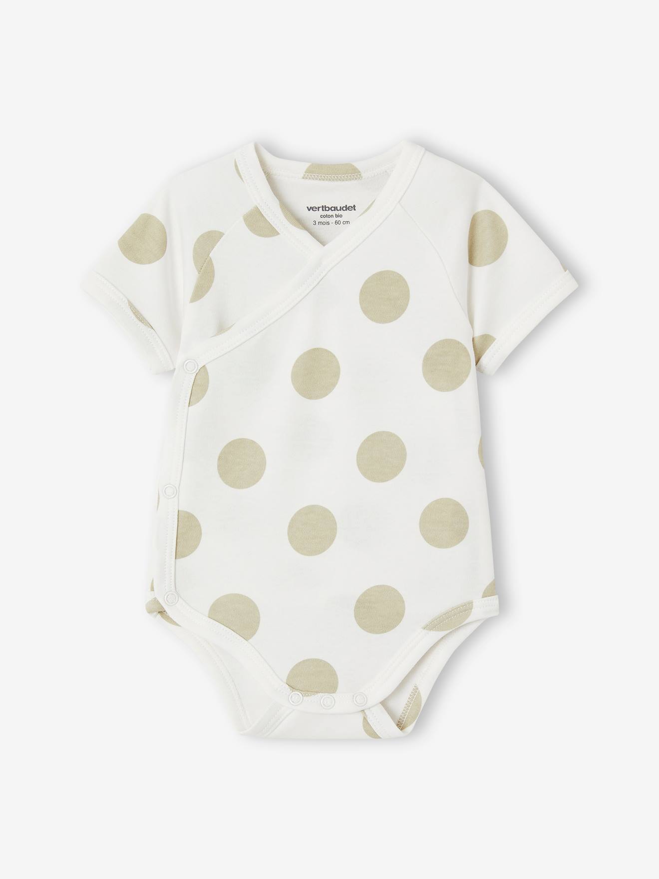 Vertbaudet 3er-Pack Baby Wickelbodys aus Bio-Baumwolle Oeko-Tex - pack pfirsich pandafreunde