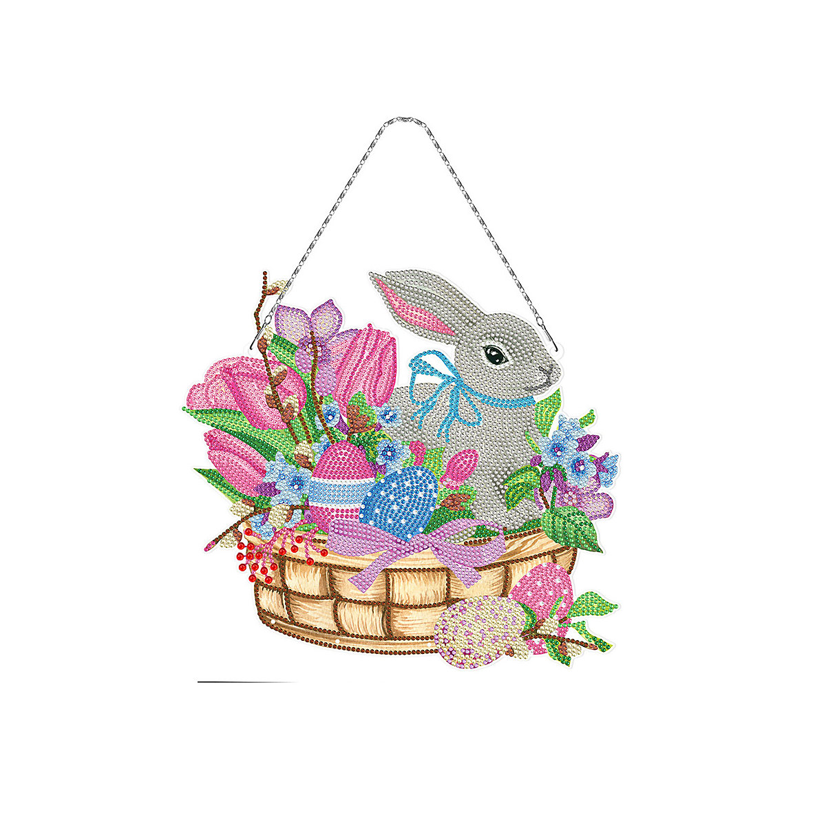 Diamand Painting Ostern Türschild Mitgebsel für Kinder