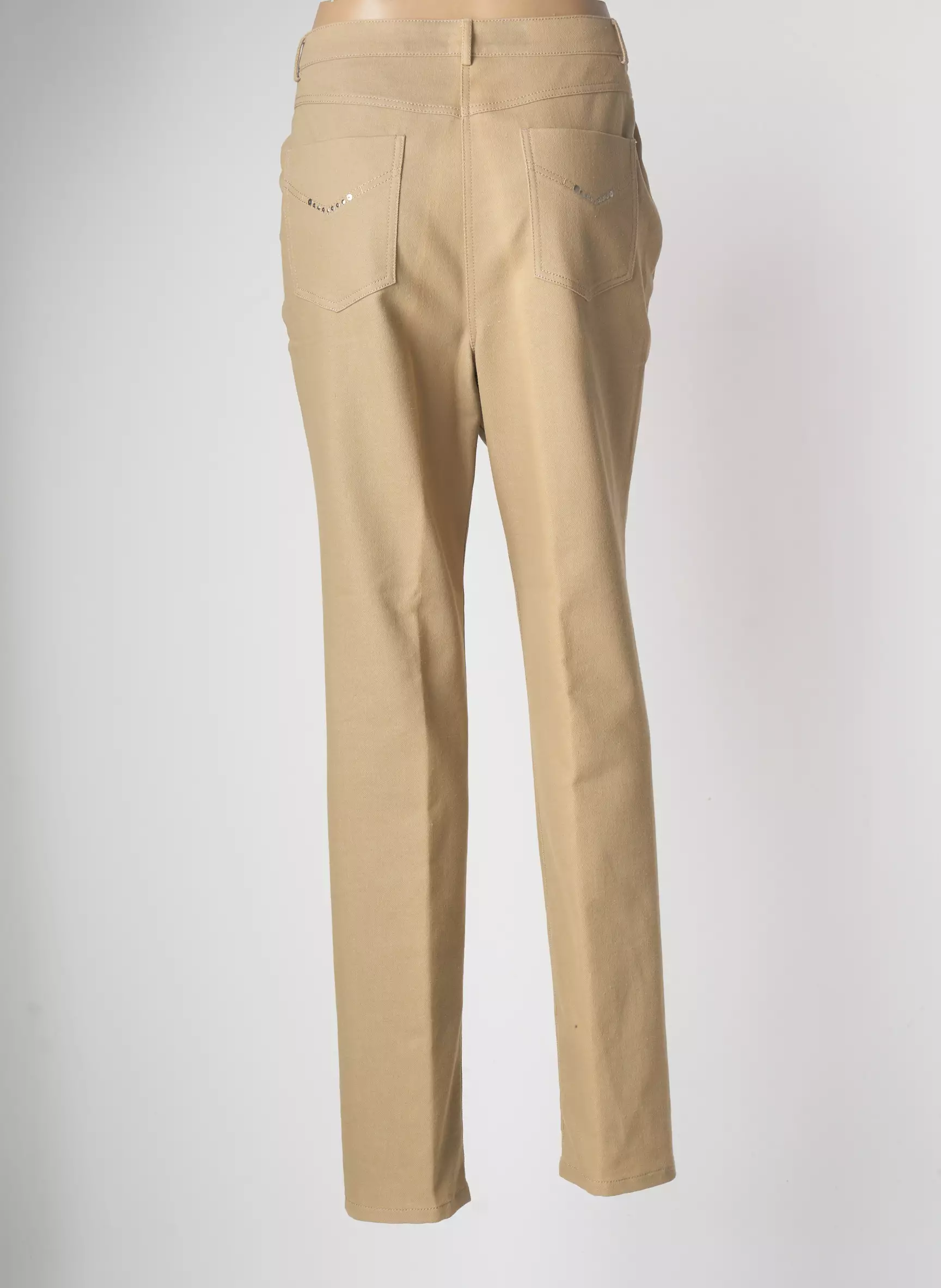 Pauporte Pantalons Slim Femme couleur marron