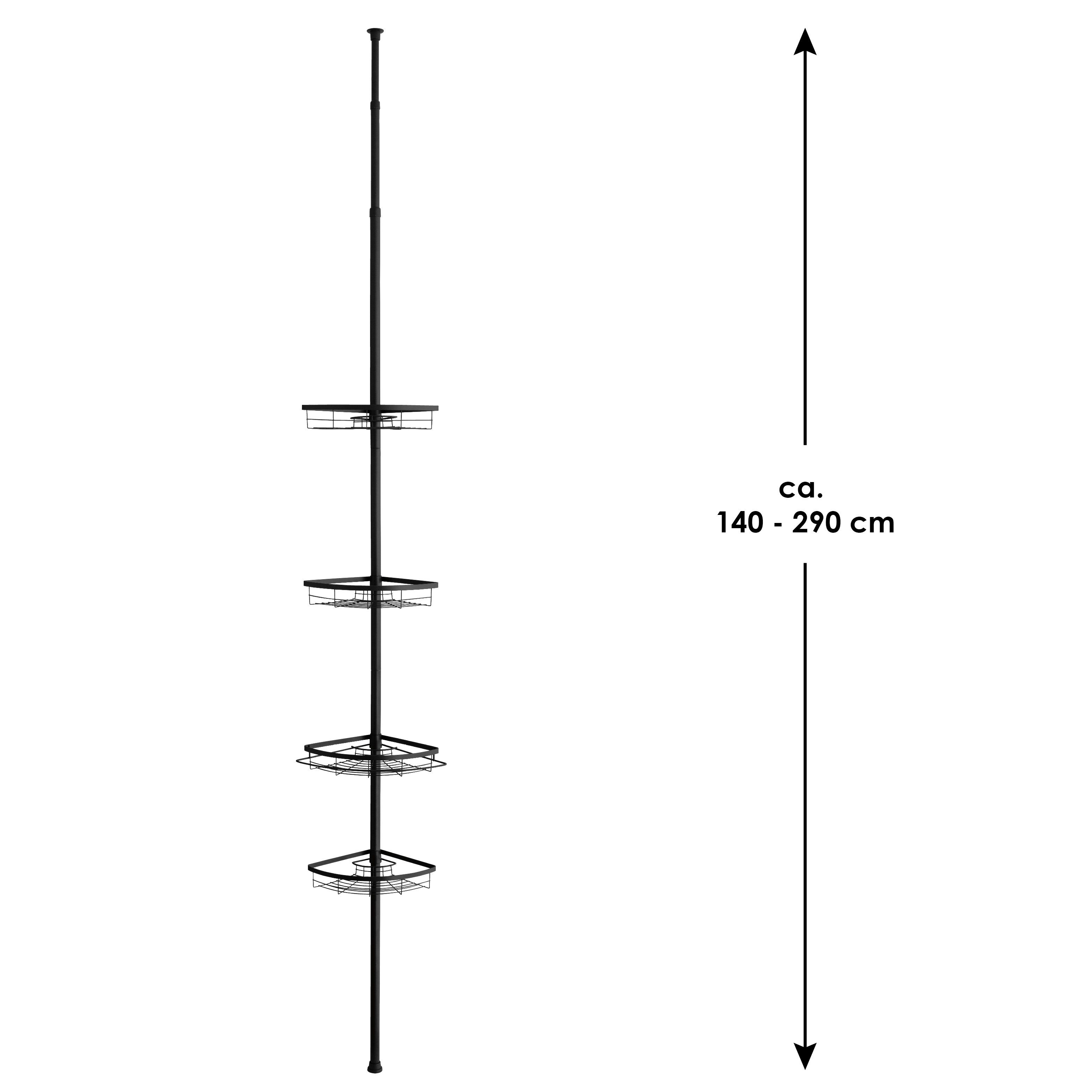 bremermann Eckregal bremermann Teleskop-Eckregal, 4 Körbe, Stange bis max. ca. 290 cm