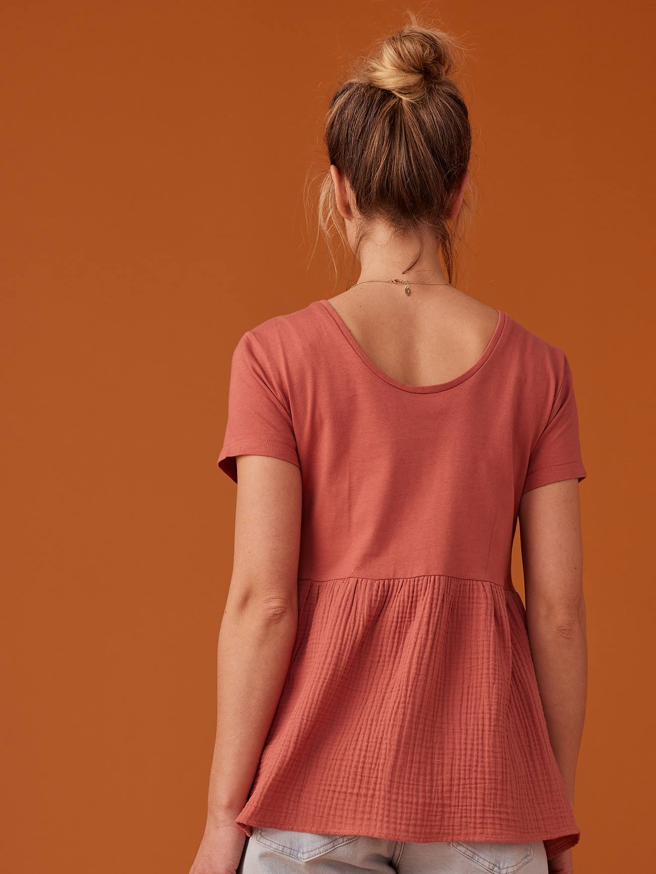Envie de Fraise T-Shirt für Schwangerschaft & Stillzeit ENVIE DE FRAISE - terrakotta farbe