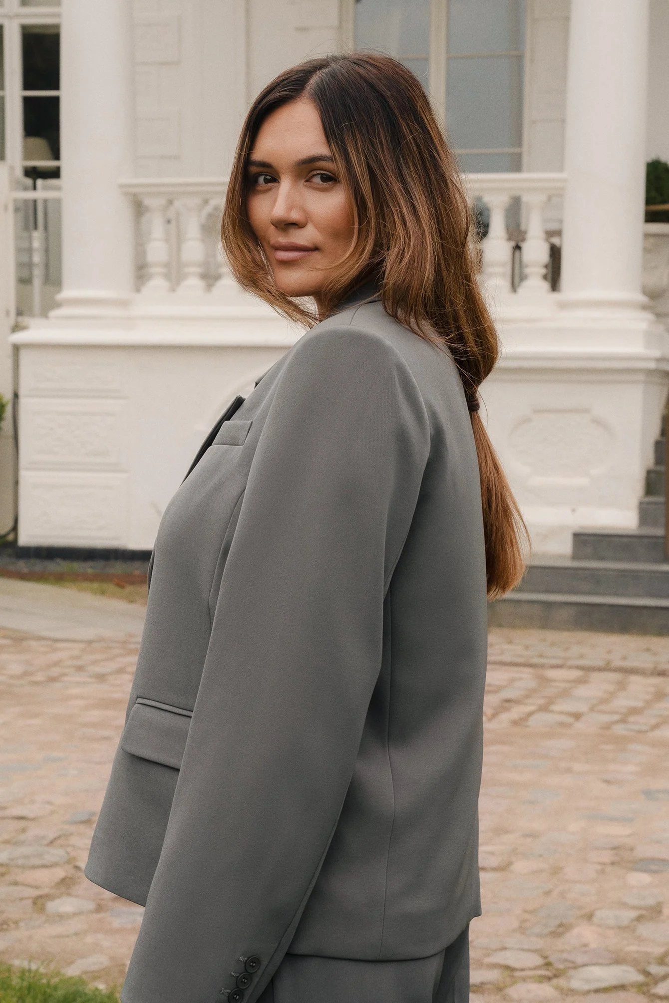 Boxy One Button Blazer