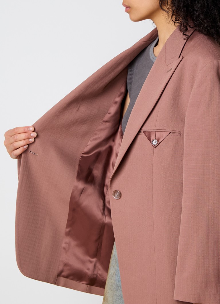Acne Studios lielizmēra vilnas maisījuma žakete ar krūšu kabatu