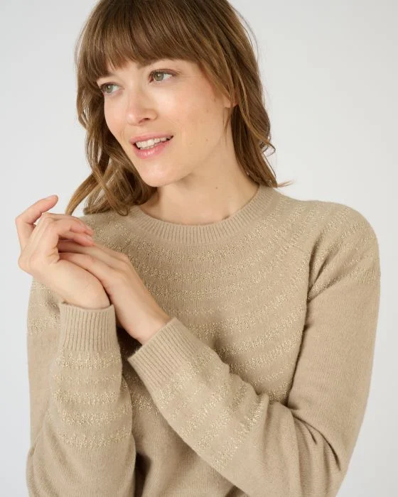 Pull jacquard brillant