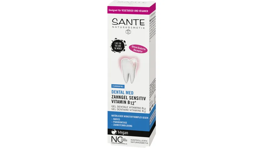 SANTE DENTAL MED Zahngel Vitamin B12* ohne Fluorid 75 ml