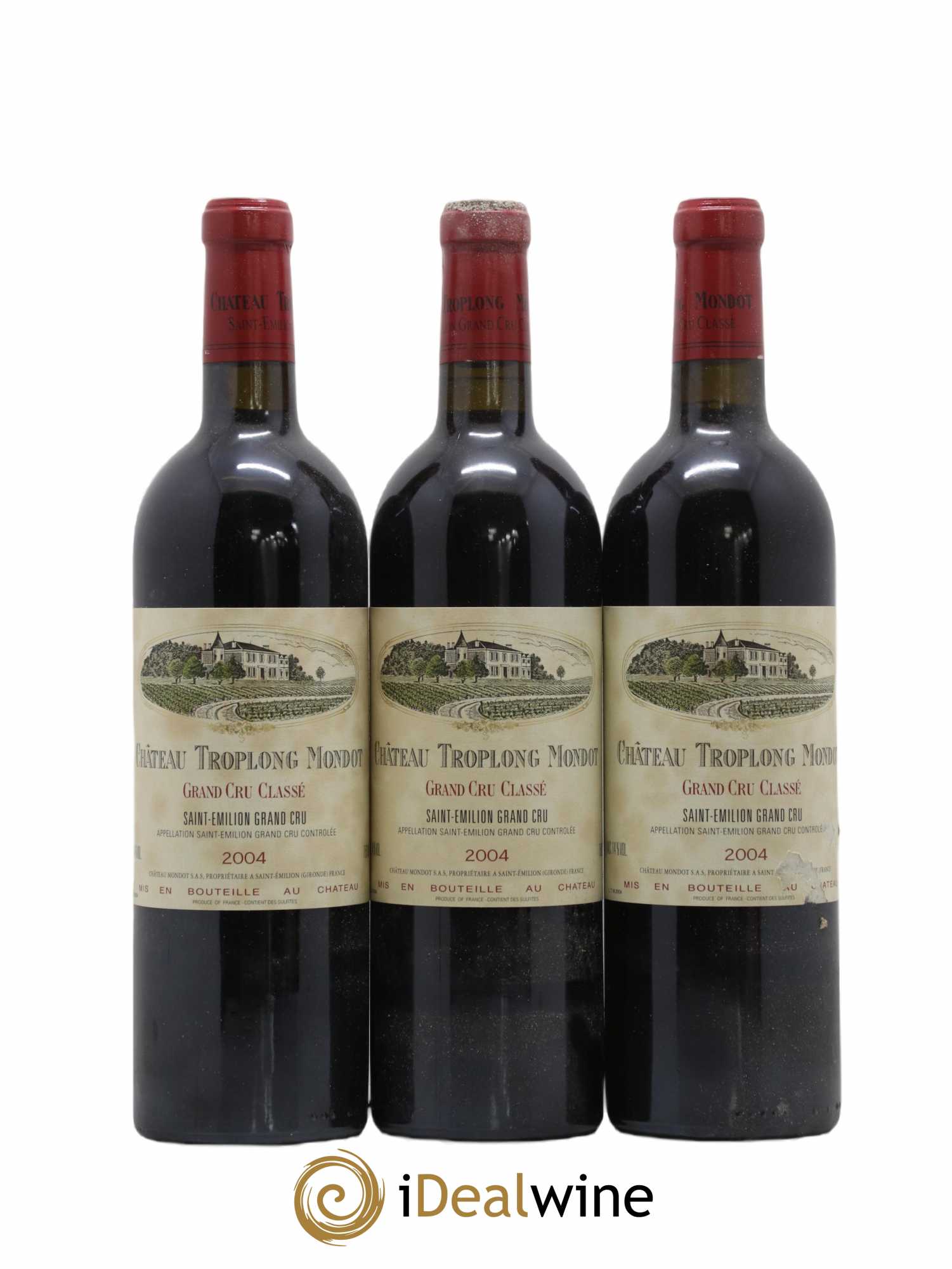 Château Troplong Mondot 1er Grand Cru Classé B  2004 - Lot de 12 Bouteilles