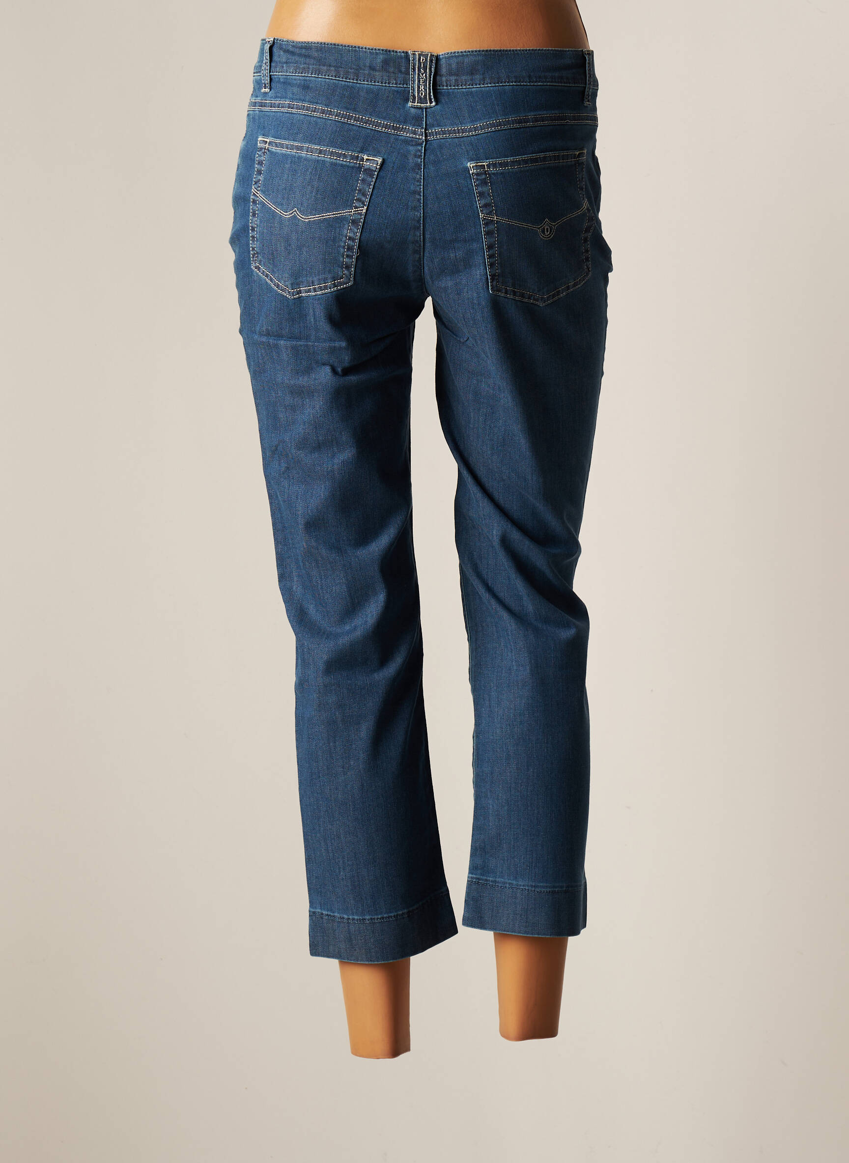 Dismero Jeans Coupe Slim Femme couleur bleu