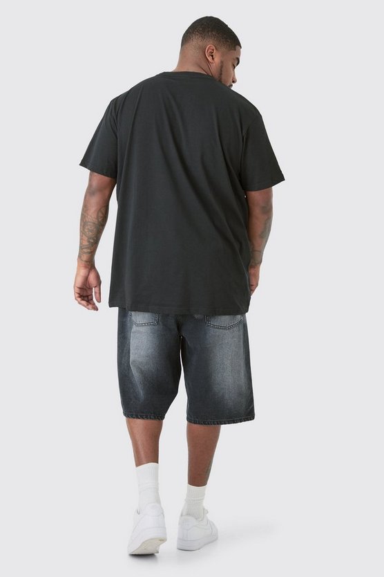 Plus schwarzes T-Shirt mit lizenziertem Pokemon Gengar Print