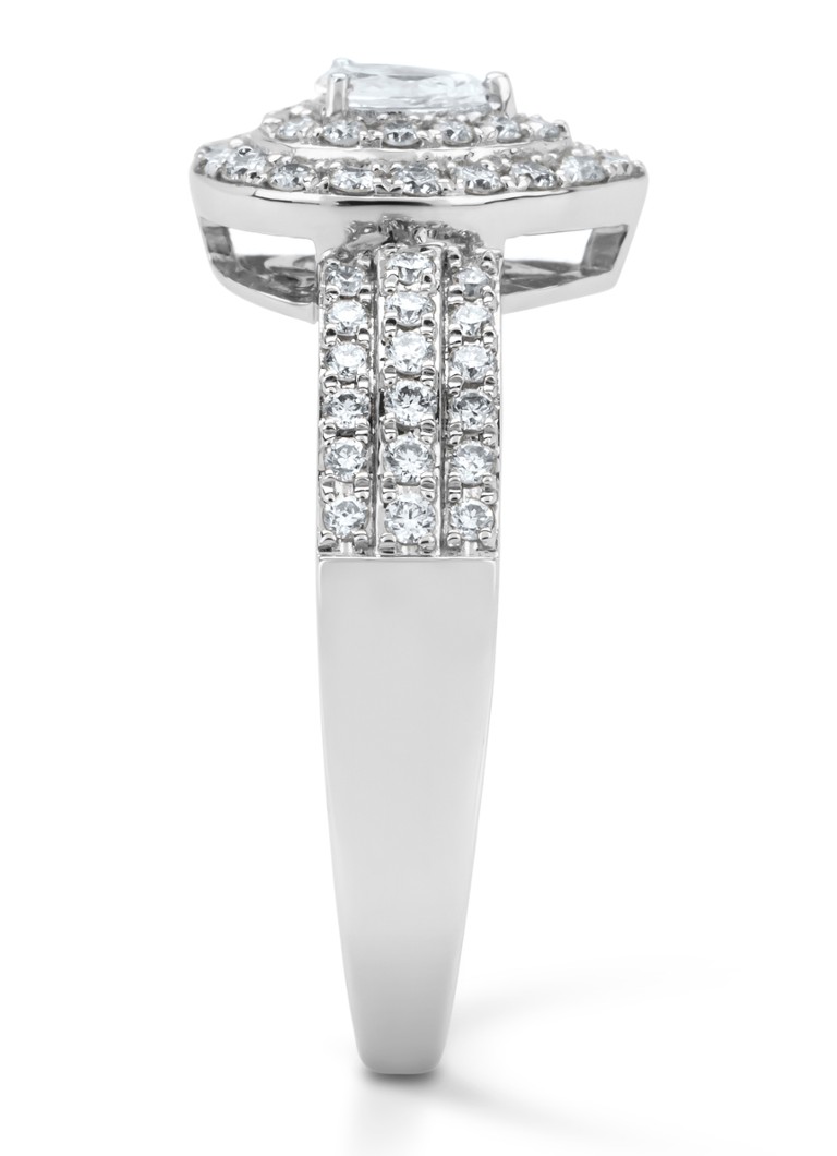 Inel cu vârf de diamant din aur alb, diamant de 0.50ct, Petite Romance