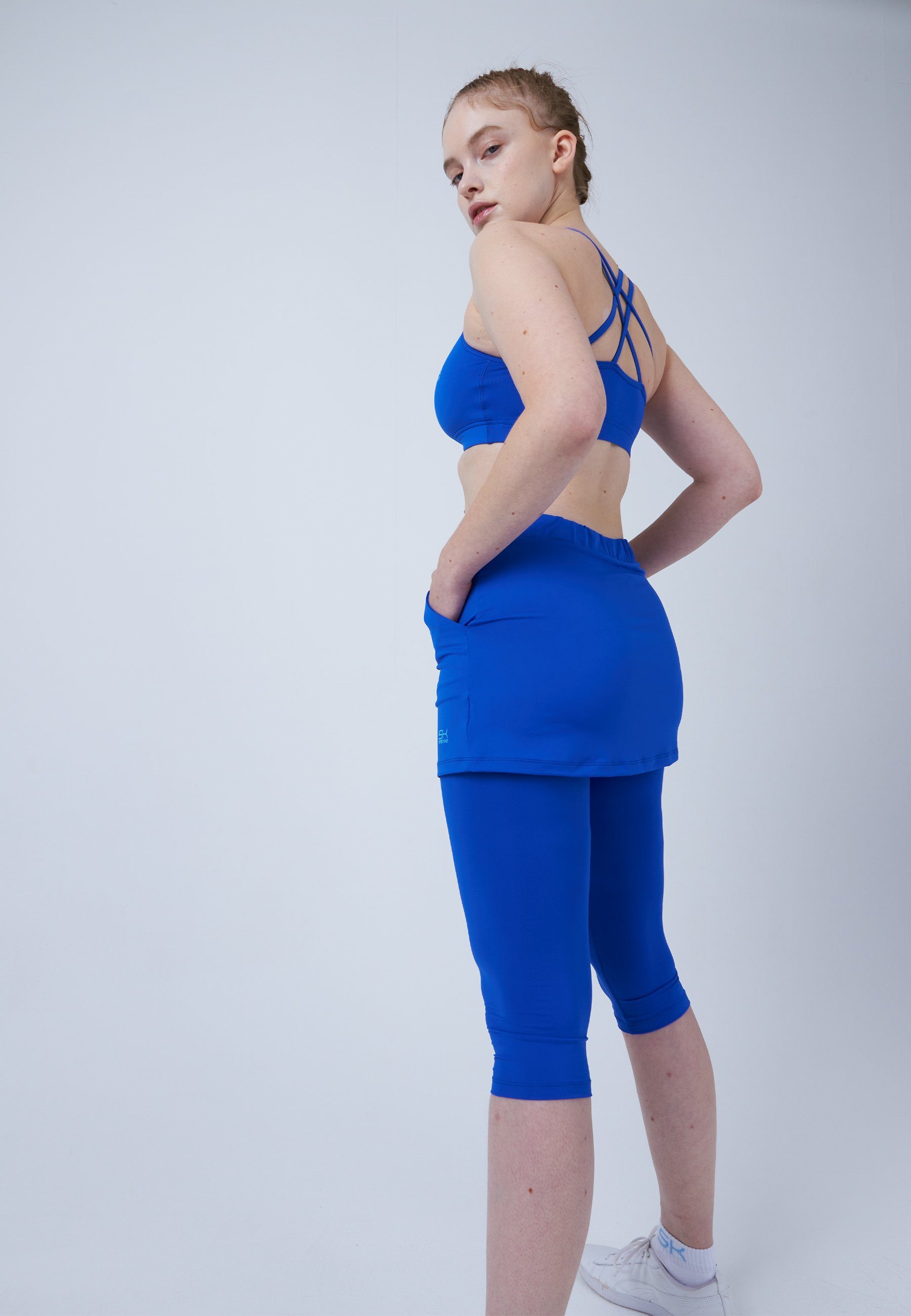 SPORTKIND Tennisrock 2-in-1 Skapri Rock mit Leggings Mädchen & Damen kobaltblau
