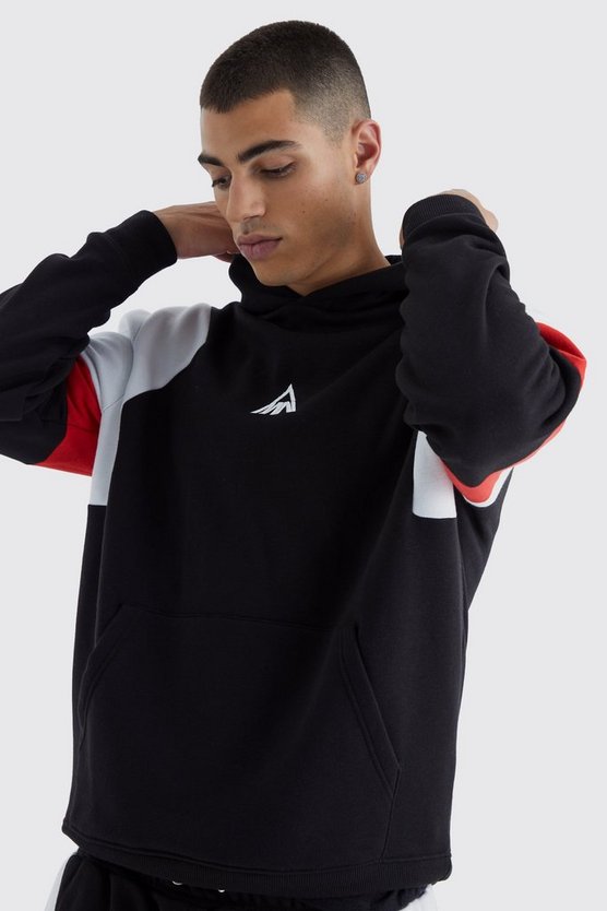 Colorblock Hoodie mit Logo