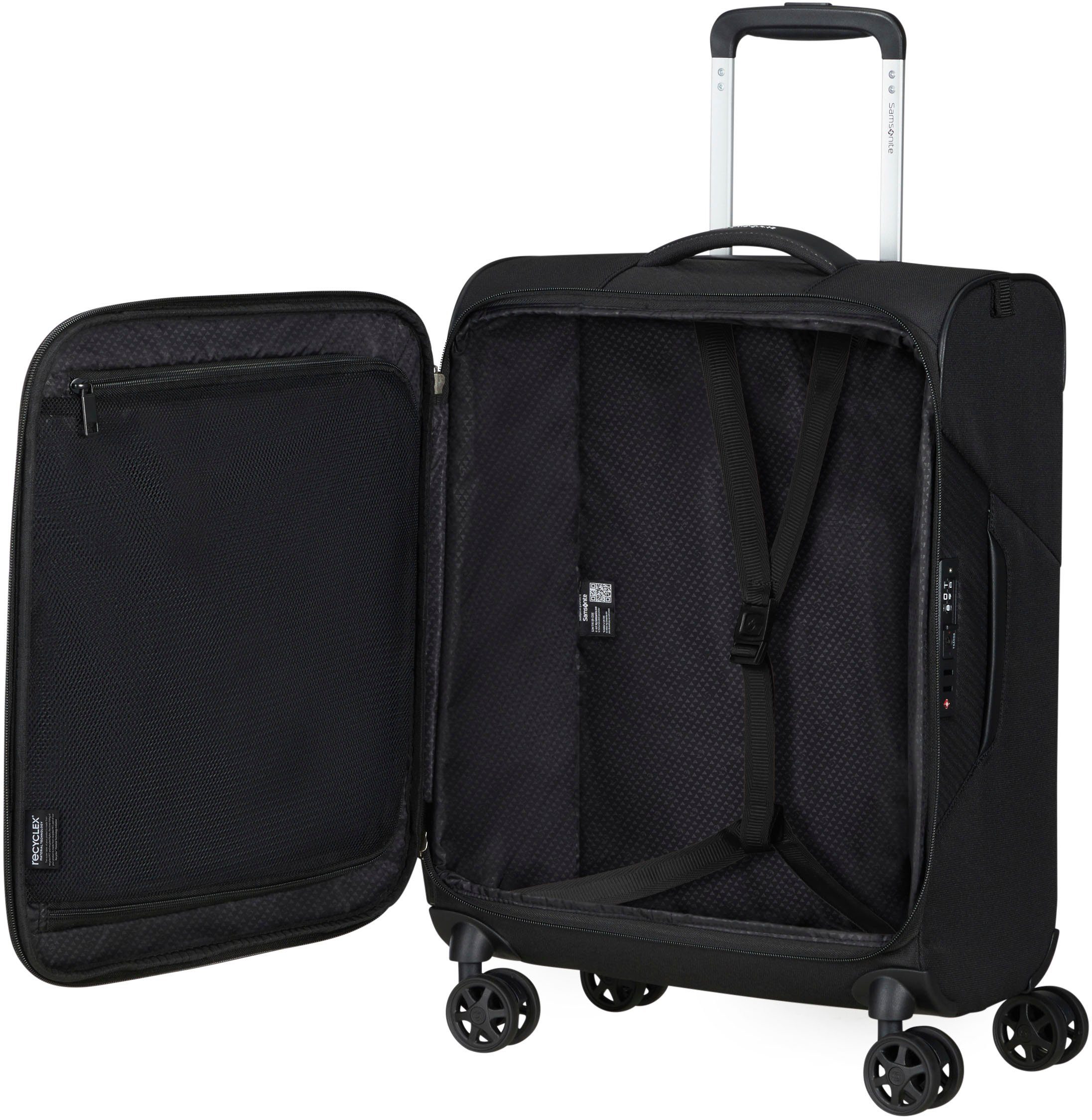 Samsonite Weichgepäck-Trolley Litebeam, black, 55 cm, 4 Rollen