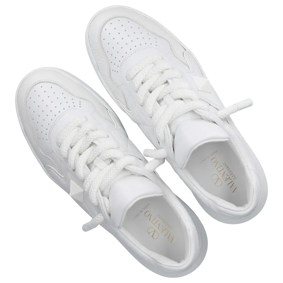Valentino Garavani - Sneaker low ONE STUD XL Nappaleder - weiß