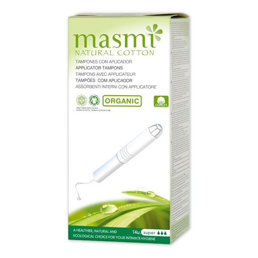 BIO TAMPONS Super m.Applik.100% Bio-Baumw.MASMI  14 St  Tampon