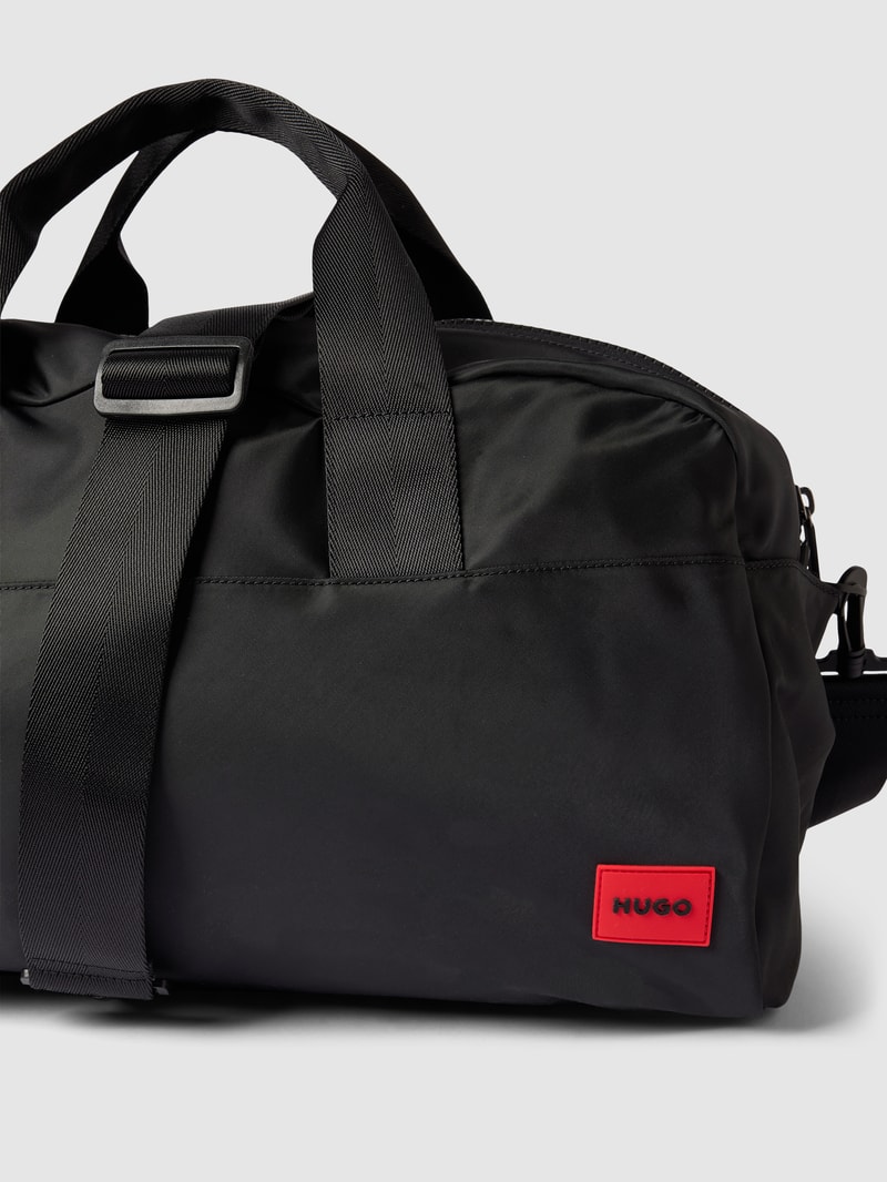 Weekender mit Label-Detail Modell 'Ethon' in schwarz