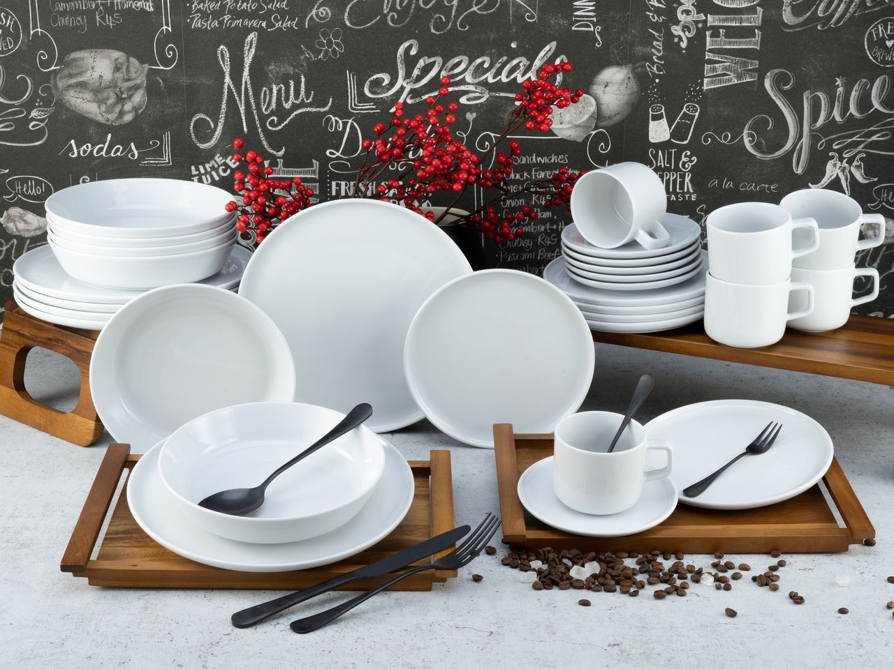 CreaTable Chef Collection Weiß Kombiservice 30-tlg