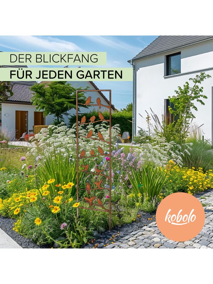 kobolo Pflanzengitter VÖGEL in Braun günstig kaufen onesize
