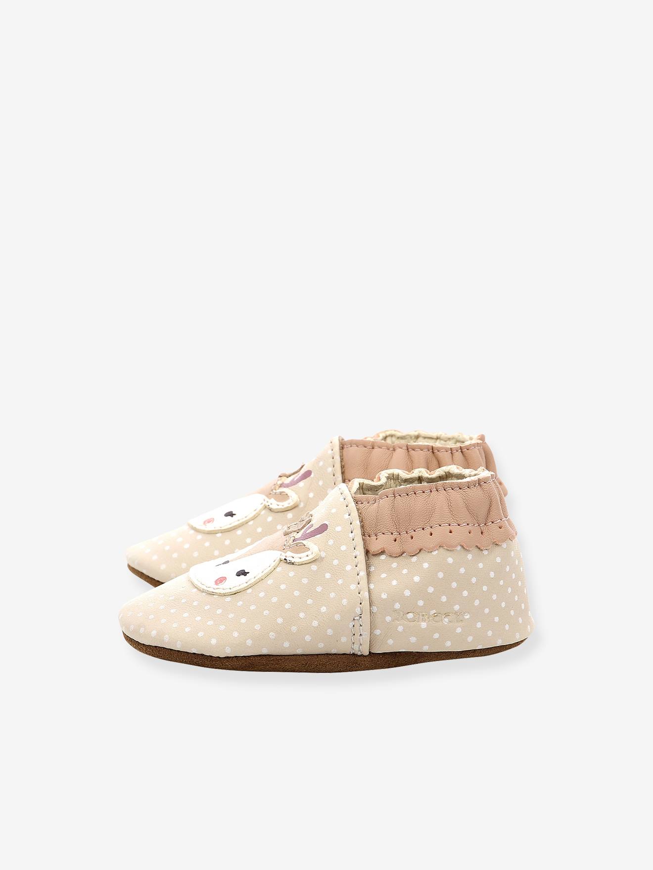 Chaussons cuir souple bébé Fancy Snow 874581-10 ROBEEZ© beige