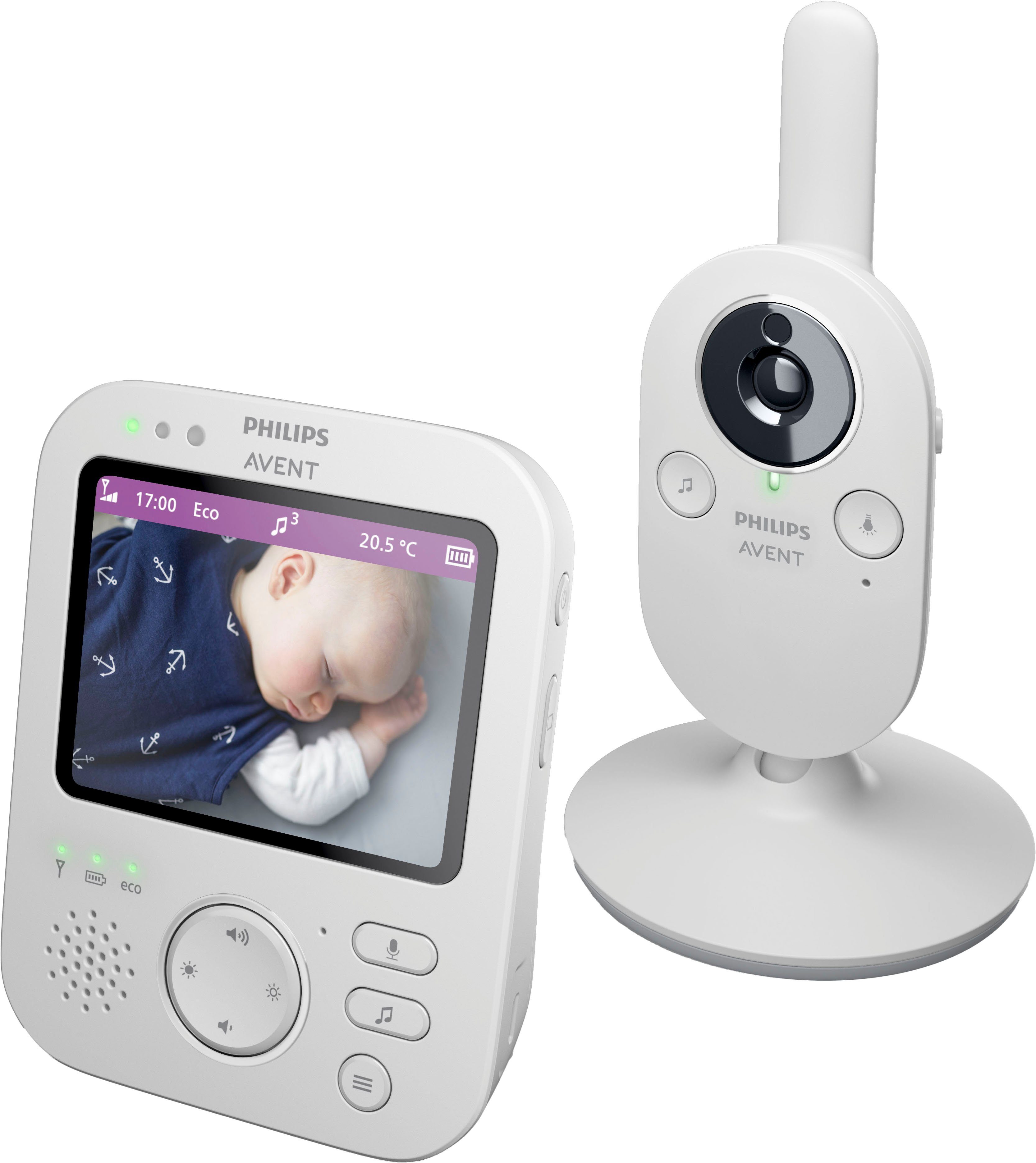 Philips AVENT Babyphone Premium SCD892/26 Video, mit Farbbildschirm, Reichweite von 300 Metern und Gegensprechfunktion