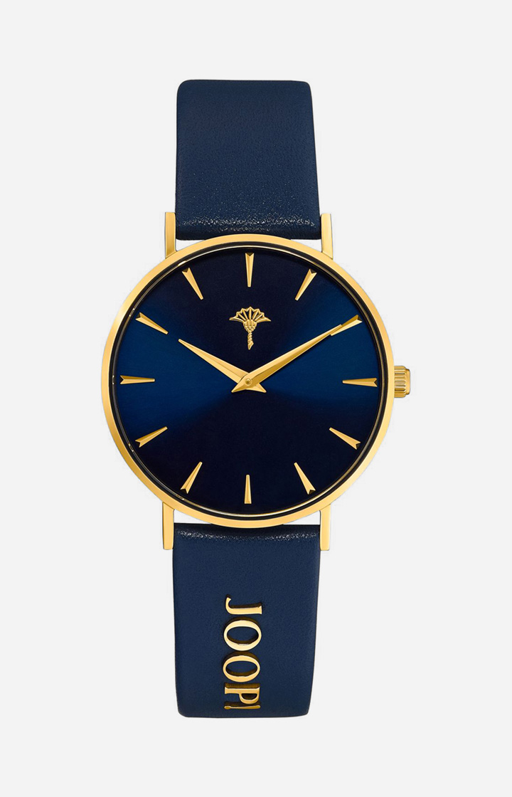 Damenuhr in Blau/Gold