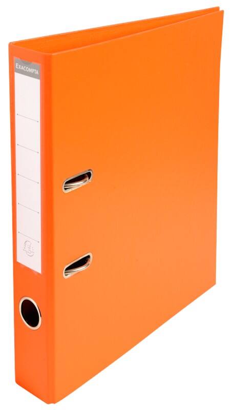 Exacompta Prem Touch Ordner DIN A4 50 mm Orange 2 Ringe 53544E Pappkarton, PP (Polypropylen) Hochformat 10 Stück