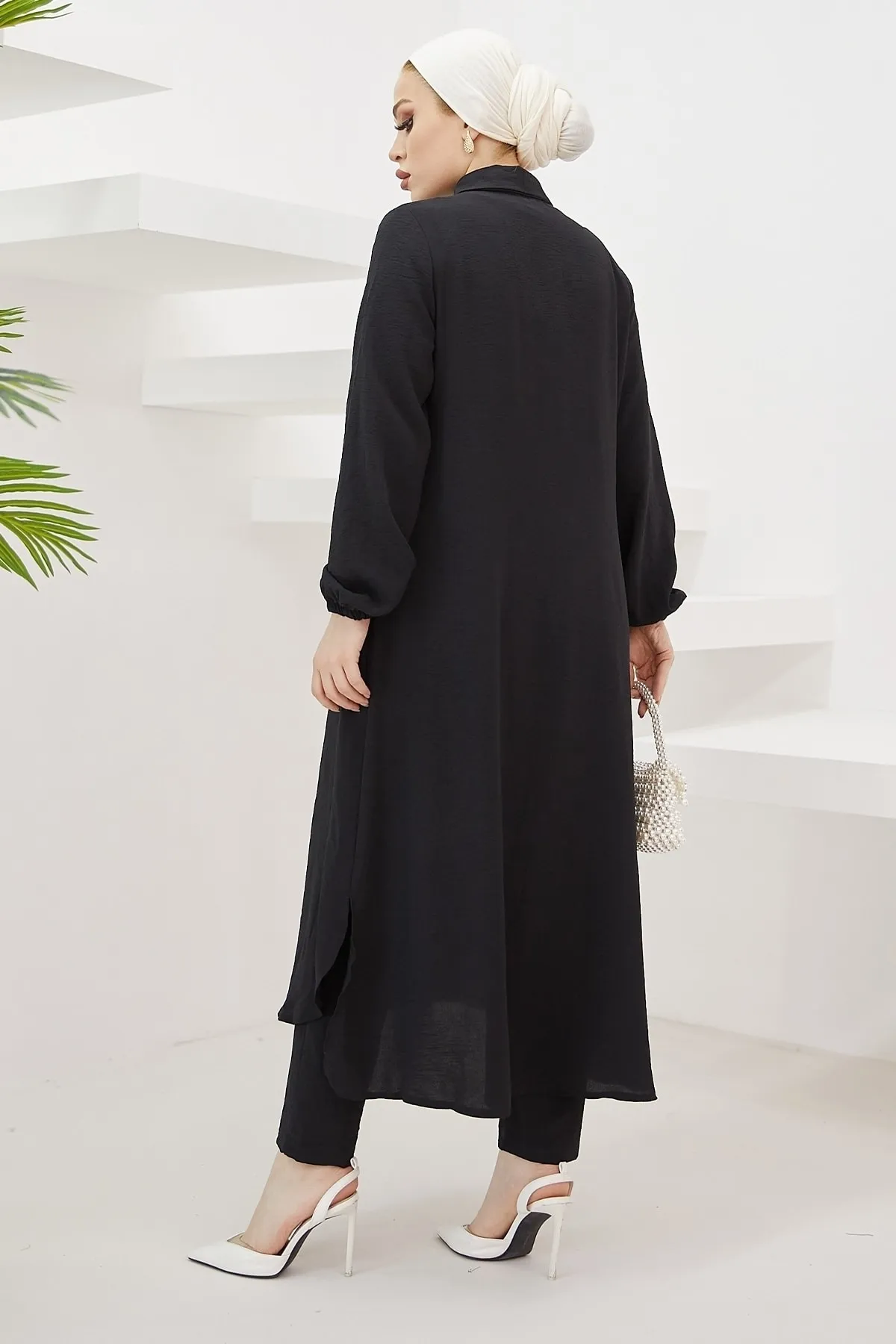 InStyle  Perlenbestickter Ayrobin-Doppelanzug – Schwarz