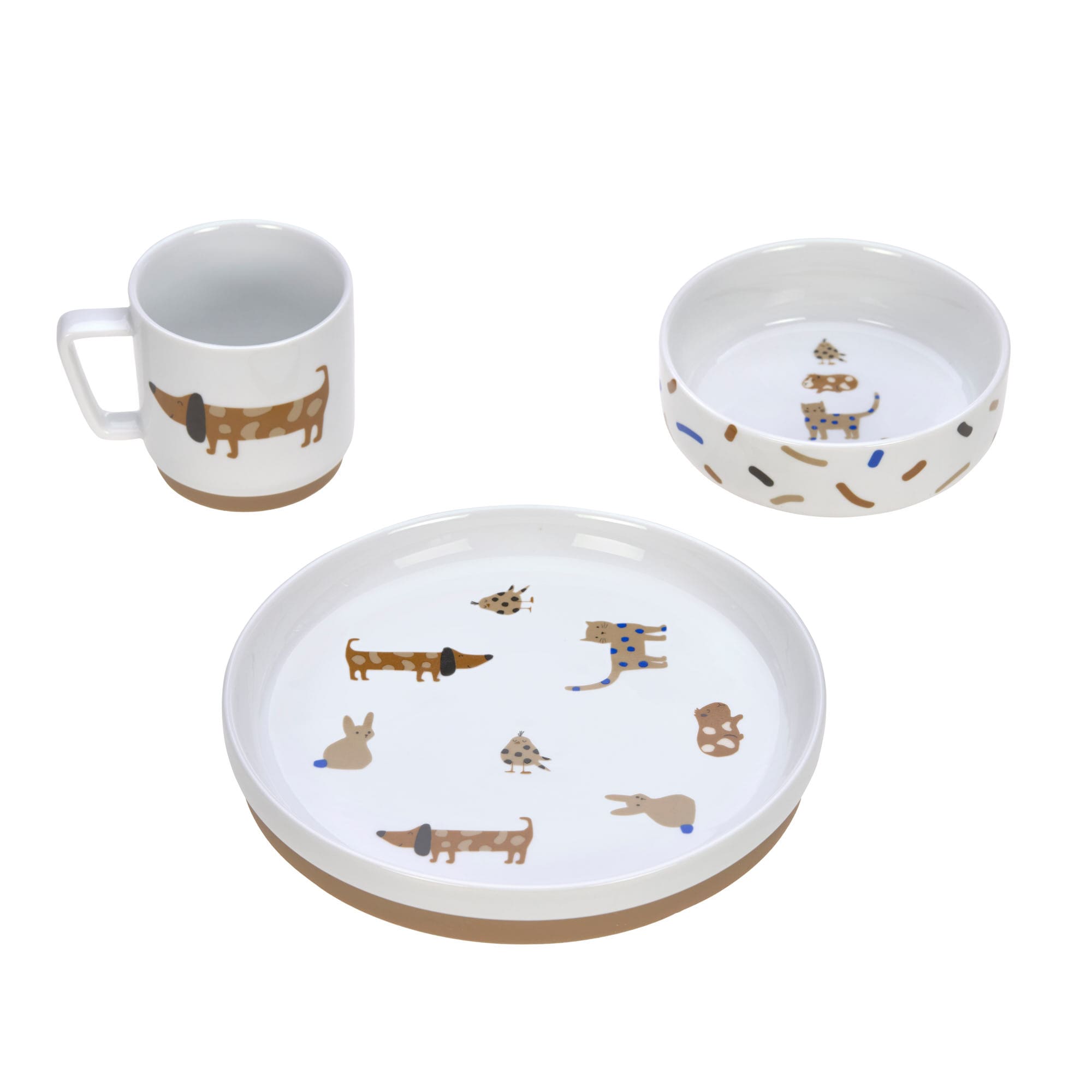 Kindergeschirr Set Porzellan - Little Mateys, Royal Blau