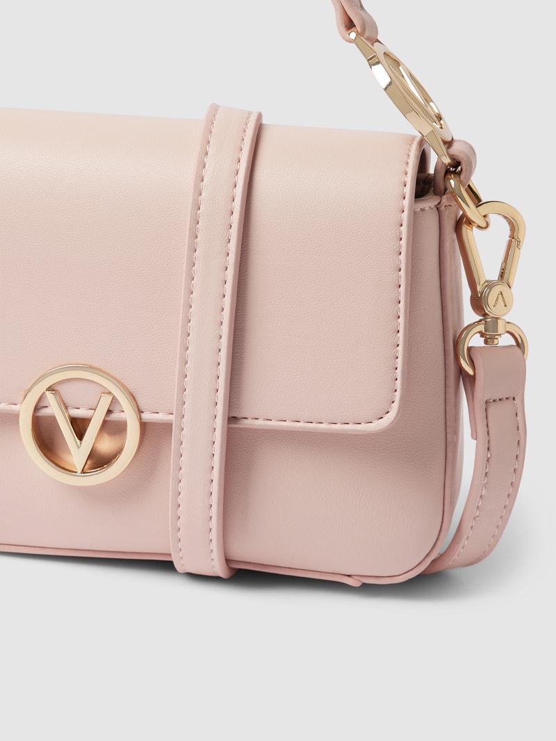 Schultertasche mit Label-Detail Modell 'JULY' in rosa
