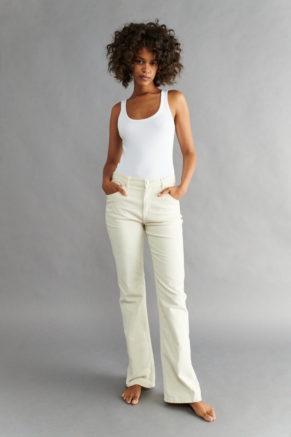 Flare cord jeans