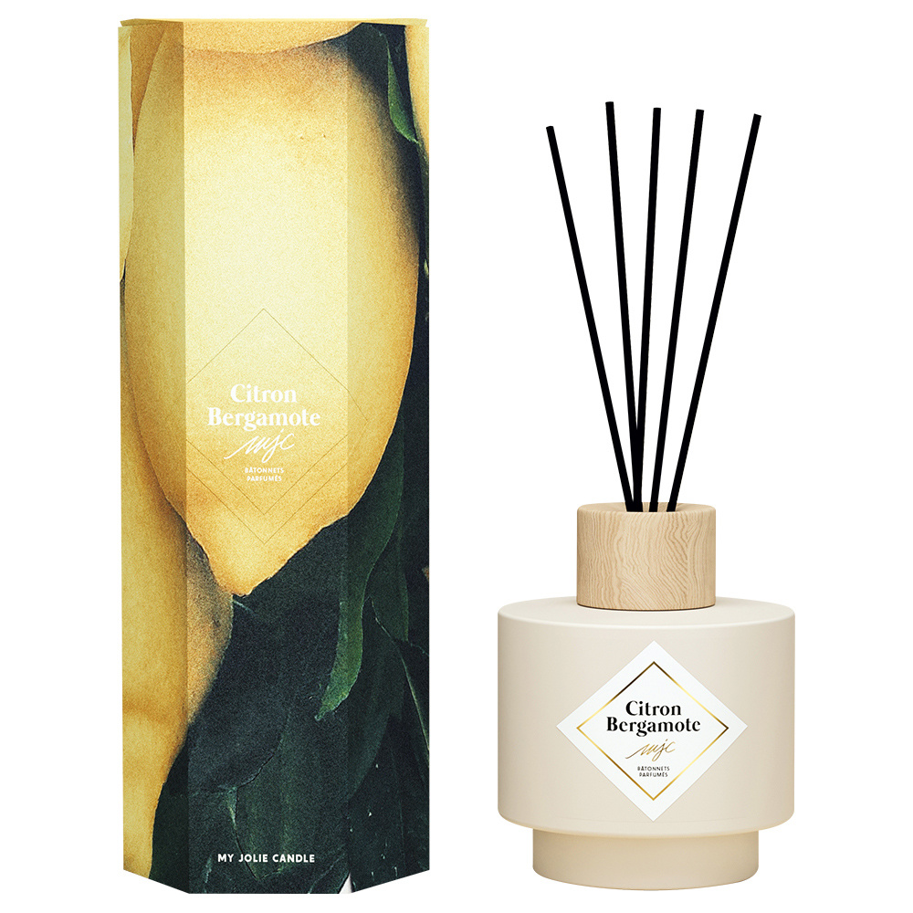 my jolie candle Bouquet parfumé citron bergamote Diffuseur parfum