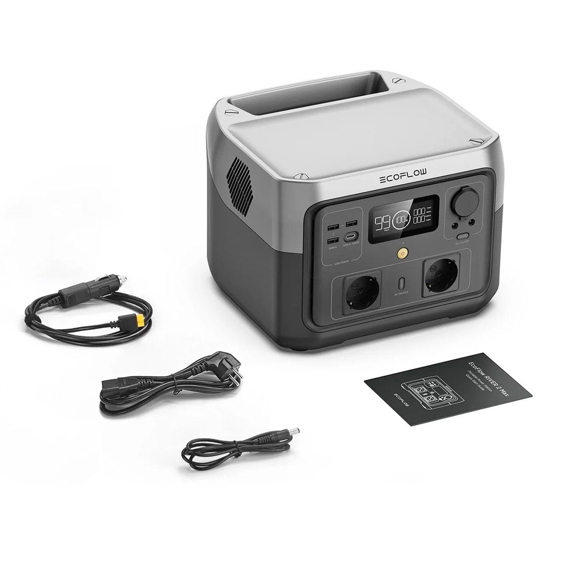 Ecoflow Ecoflow River 2 Max Powerstation mit 110W Solarpanel Smart-Home-Station